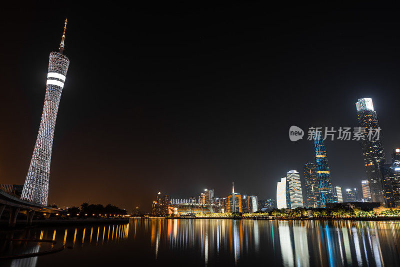 中国广州的城市夜景