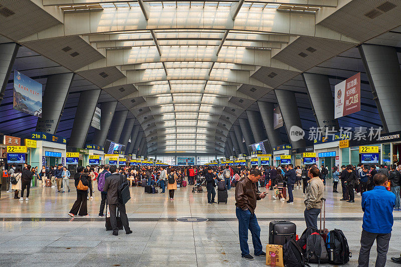 北京南站为高铁服务的乘客