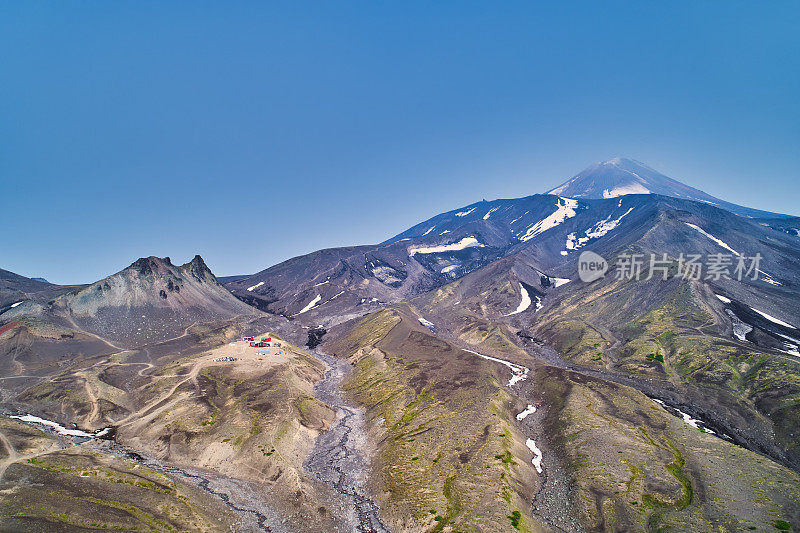 阿瓦钦斯基火山的斜坡。