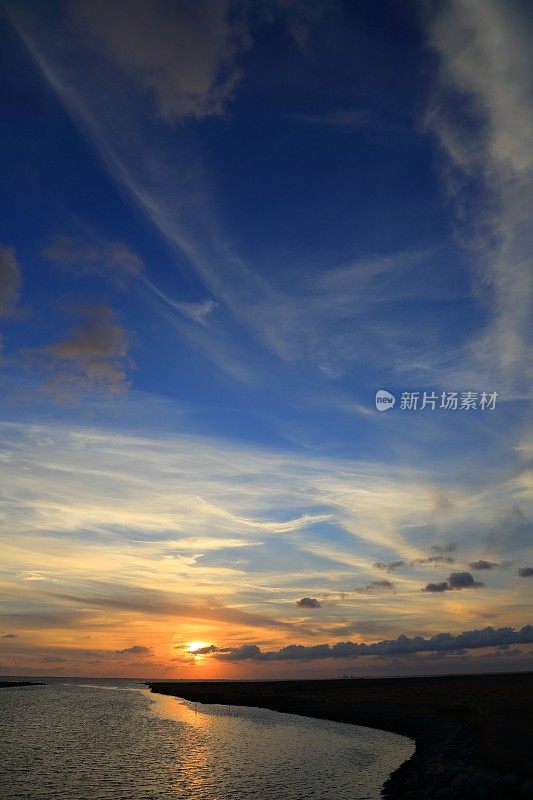 卡默斯鲁森瓦登海瓦德哈韦的日落