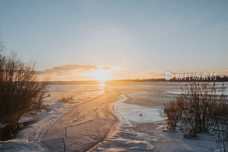 波罗的海Bothnia海湾上的冰