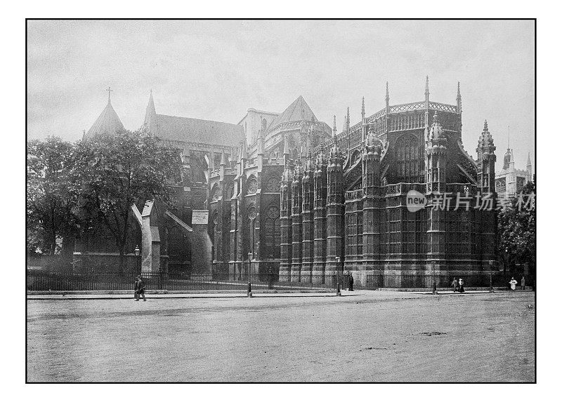 伦敦古董照片:亨利七世教堂，威斯敏斯特大教堂