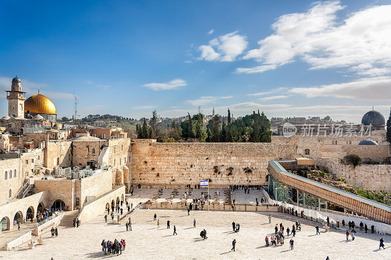 耶路撒冷-哭墙和圣殿山