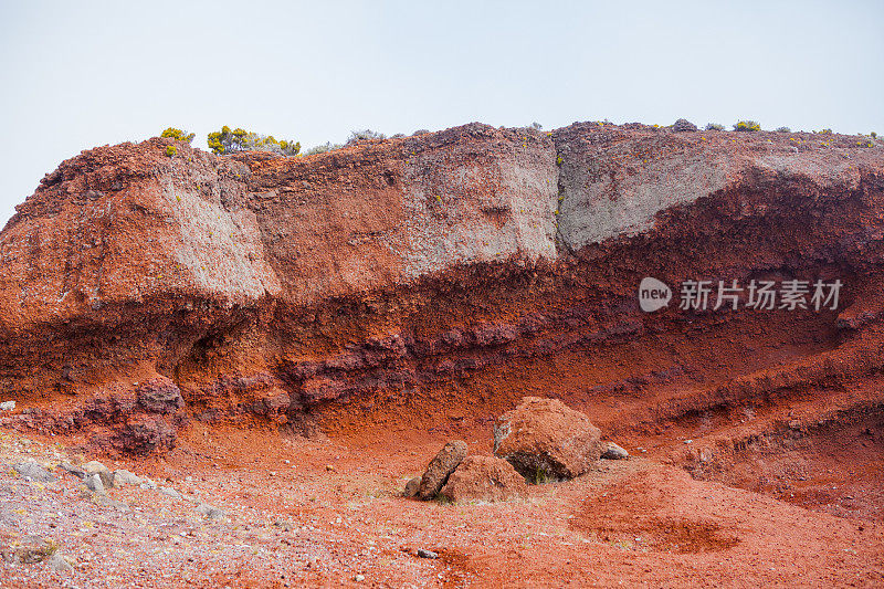 留尼旺岛的火山陆地