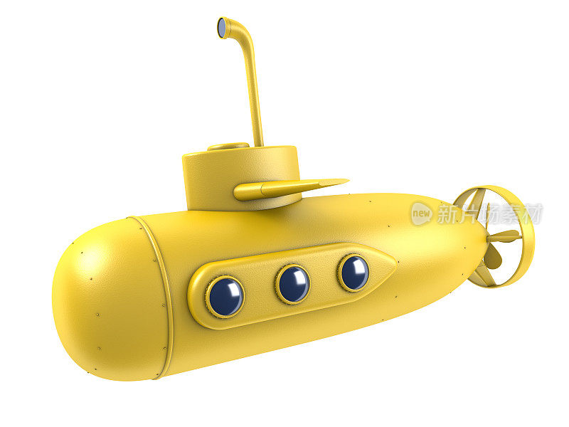 一张黄色潜水艇的照片，与甲壳虫乐队有关