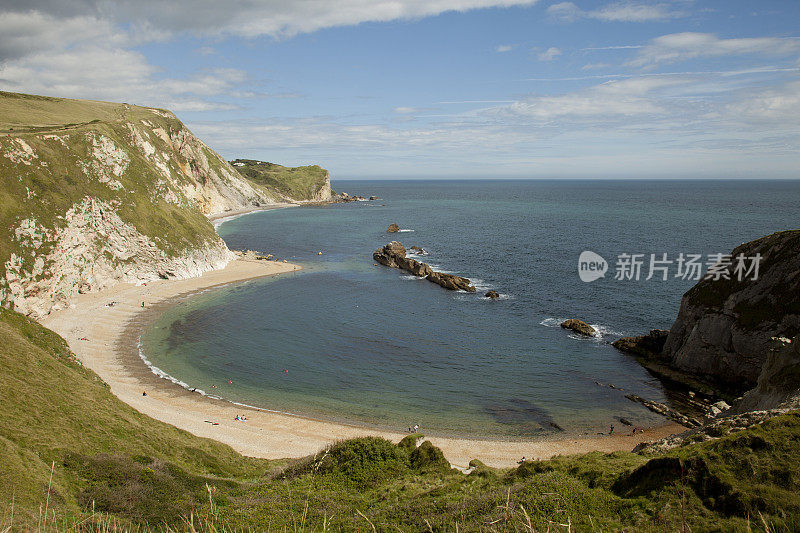 多塞特海岸的小海湾