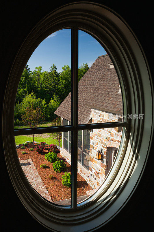 自定义椭圆形窗口和查看后院。