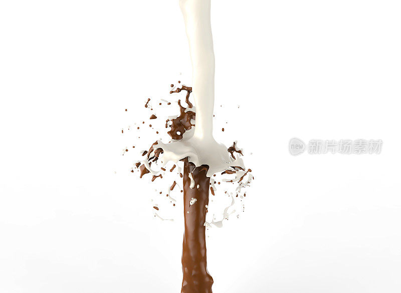 创意巧克力和牛奶