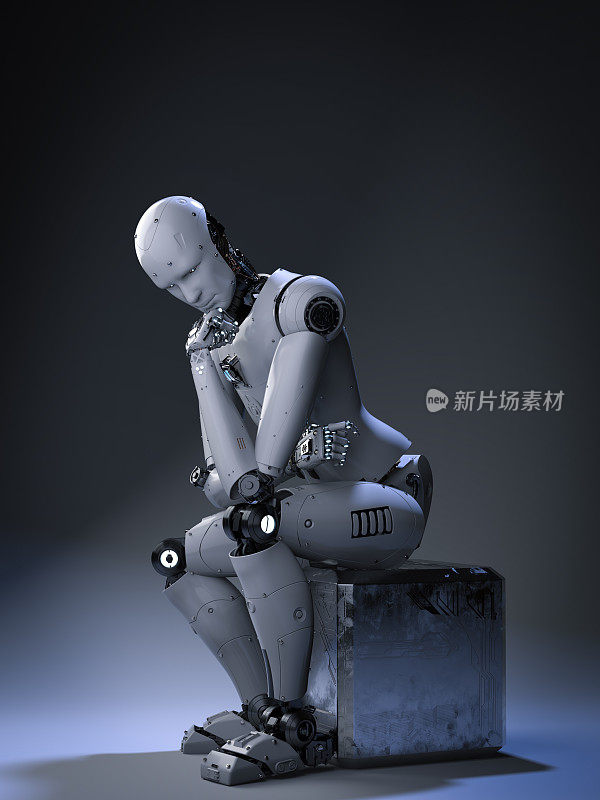 机器人坐下来思考