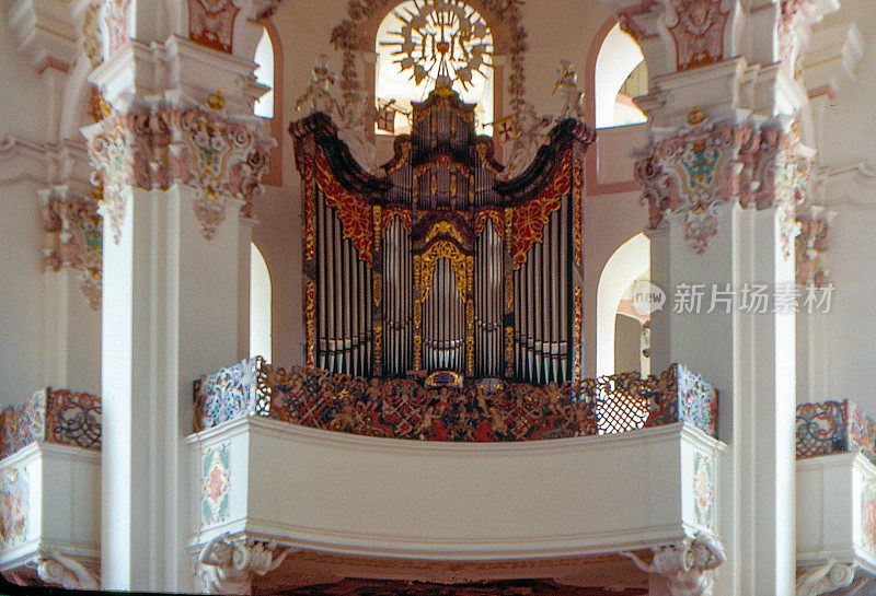 1989年旧正片扫描，风琴在教堂施泰因豪森和罗德顿，施泰因豪森，德国