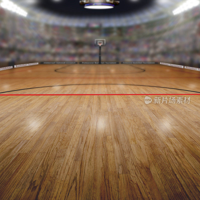 篮球竞技场与复制空间背景