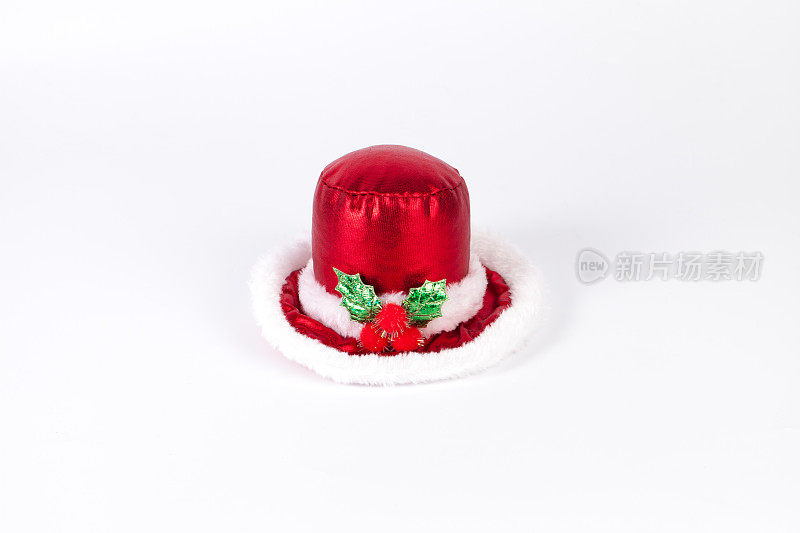 单身圣诞老人用红帽子装饰