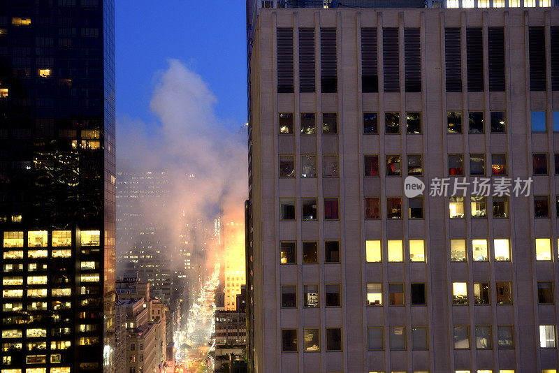 纽约市第五大道火灾。