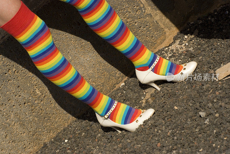 长腿和彩虹丝袜