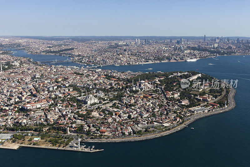 鸟瞰图的伊斯坦布尔市