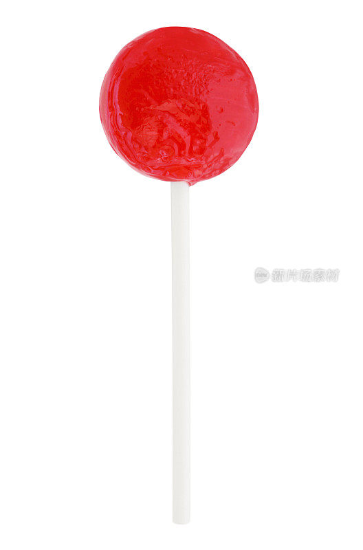 红色的圆的棒棒糖
