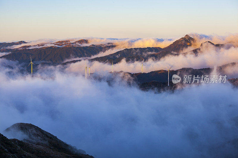 云海中的风能，中国桂林