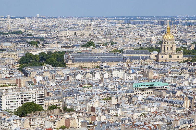 从埃菲尔铁塔俯瞰，巴黎，法国