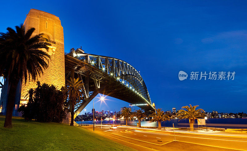 悉尼海港大桥黄昏全景图