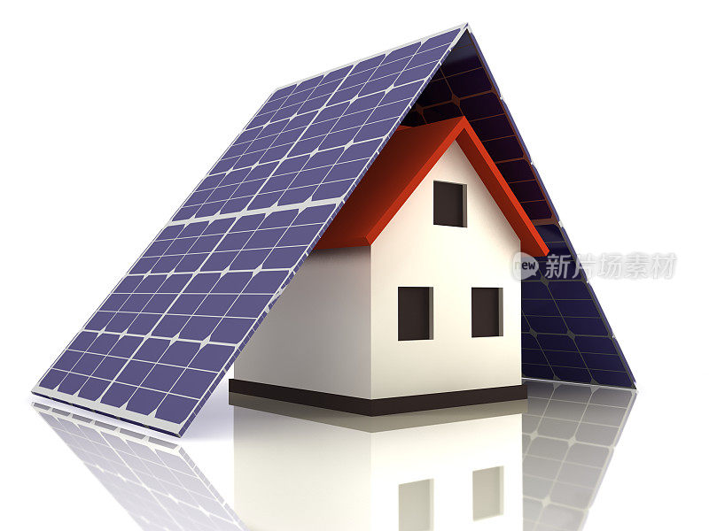 太阳能电池板可再生能源储蓄房屋