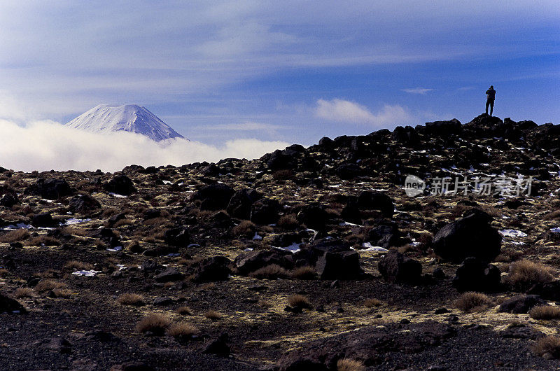 在汤加里罗火山拍摄