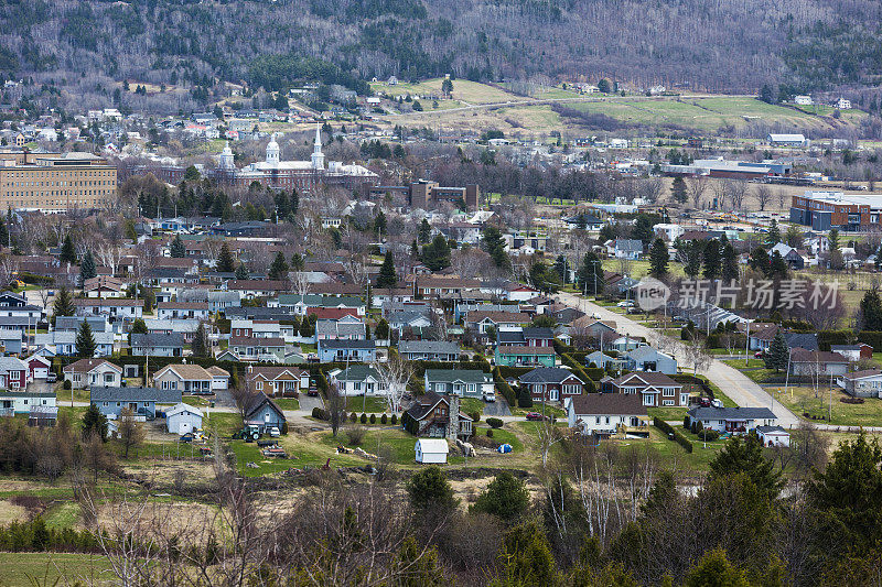 拜伊圣保罗的城市景观，在地区县Charlevoix，魁北克。