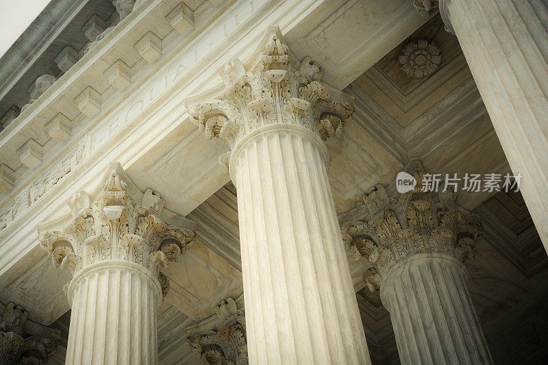 华盛顿美国最高法院的柱子