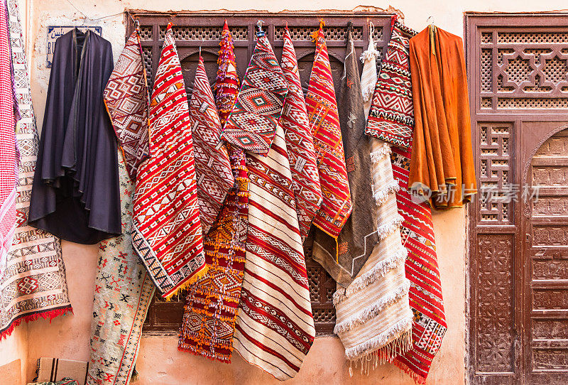 摩洛哥非斯老城的传统地毯