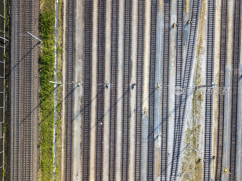 奥地利铁路的鸟瞰图