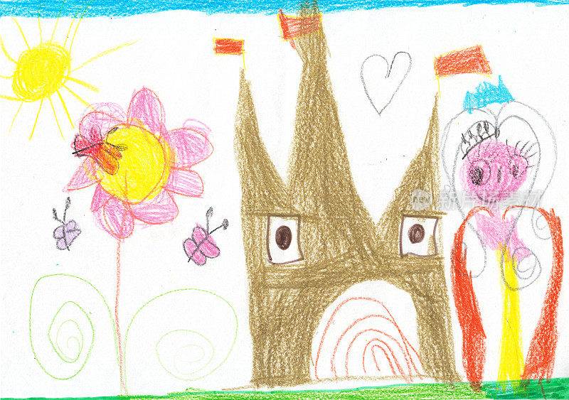 孩子画一个仙女