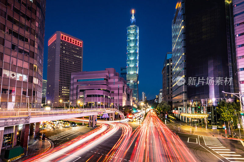 台北市中心高峰时段交通拥挤