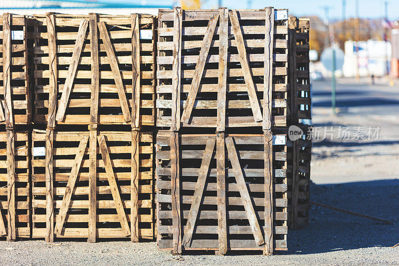 工业木箱表面的背景和各种纹理在科罗拉多西部农村