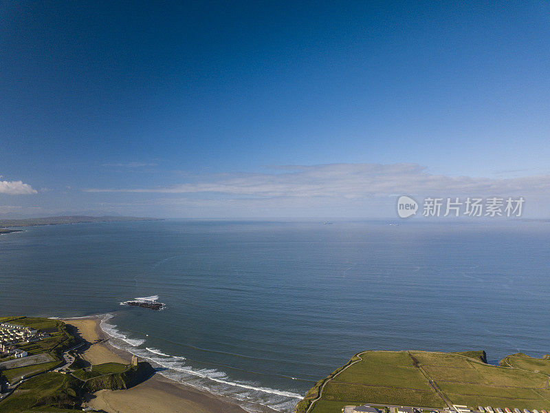 鸟瞰图Ballybunion，县克里，爱尔兰