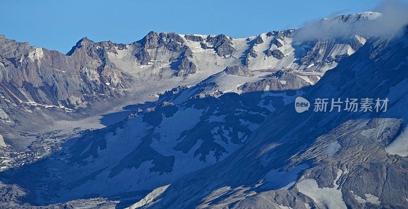 火山口冰川的影子