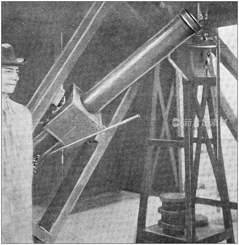 古董照片:望远镜