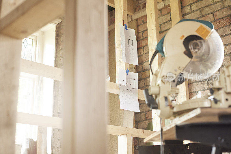 在studwork上的建筑平面图