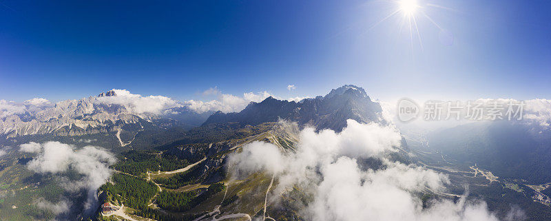 意大利北部Dolomites的Cristallo山