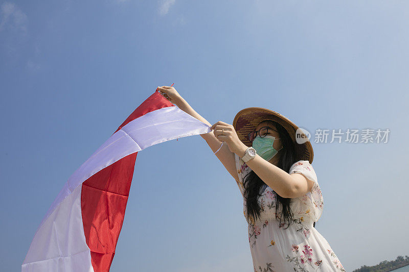 印度尼西亚农民庆祝独立日