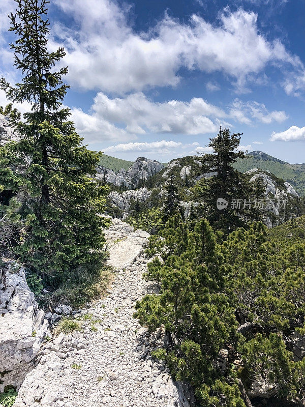 Velebit山间的小路