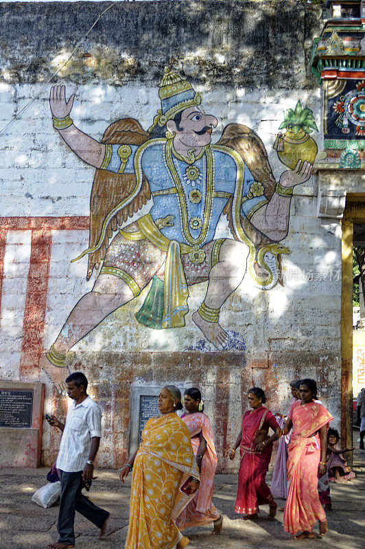 毗瑟奴的揭路荼瓦哈纳的巨幅画，位于卡拉札格寺