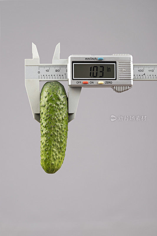 测量小黄瓜的厚度