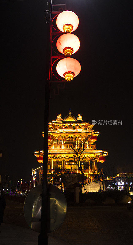 中国江苏省淮安市夜景