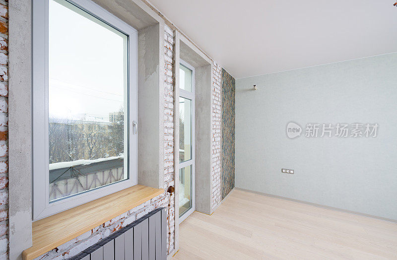 空的房间。新公寓。