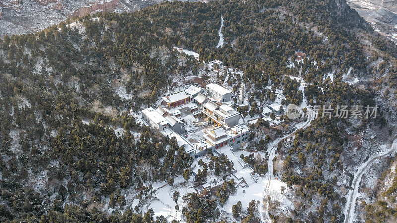 中国河北省石家庄市赞皇县石柱山风景区航拍