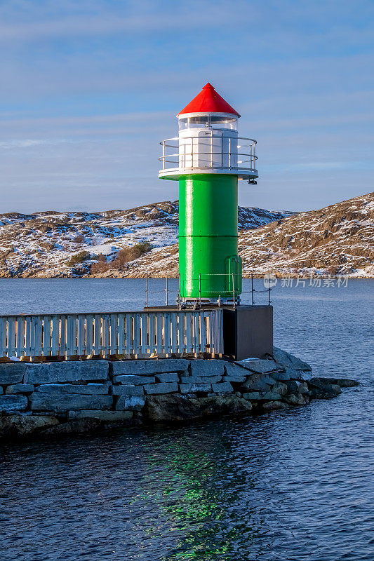 挪威Bodo港的灯塔