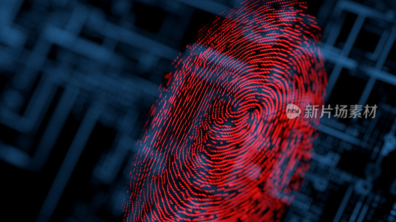 数字人身份概念与触摸屏指纹安全生物识别