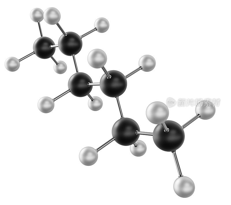 正己烷分子C6H14