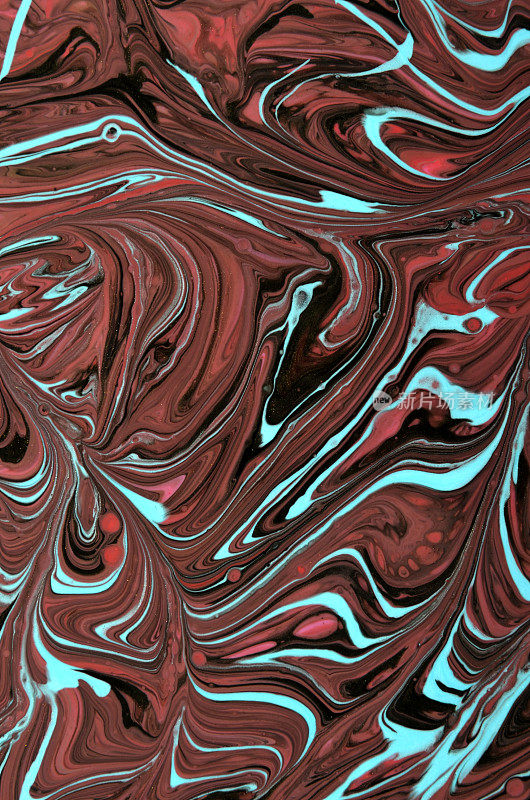 黑色抽象艺术背景与波浪状的咖啡主题图案