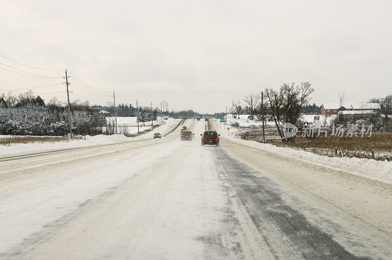 冬季驾驶-四车道公路