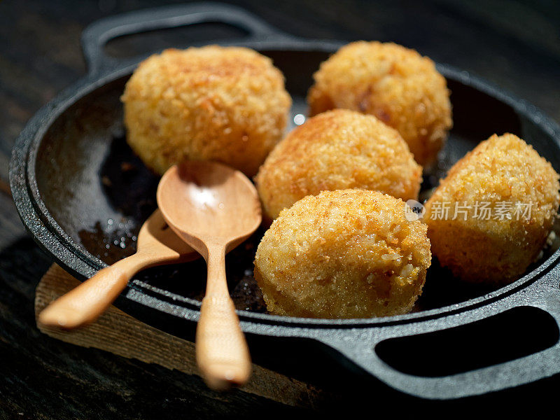 自制素食兰西尼(意式调味饭球)